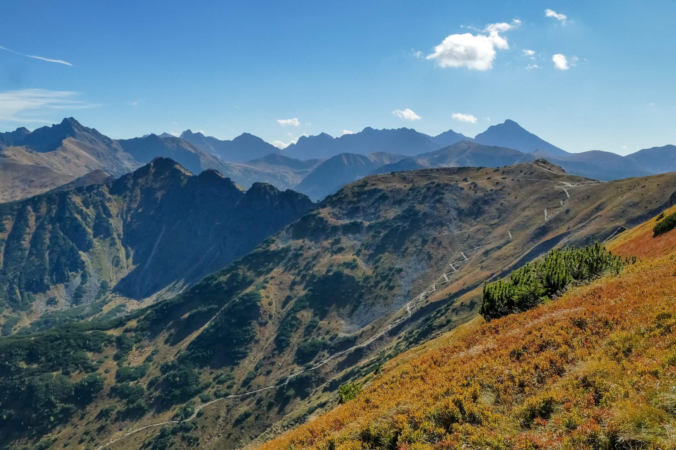 Tatry Wysokie ze szlaku na Kopę Kondracką