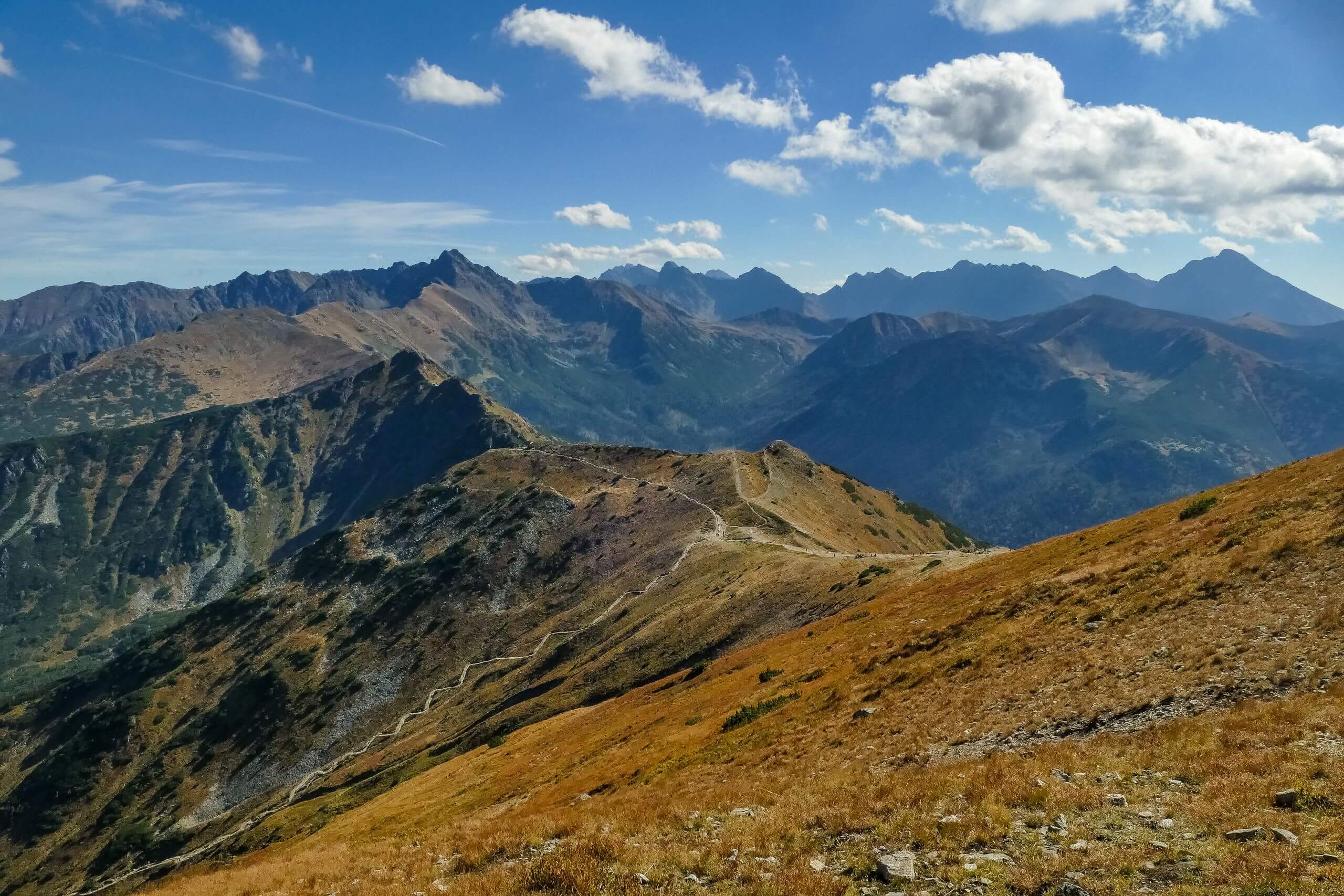 Kopa Kondracka-widok na Przełęcz pod Kopą
