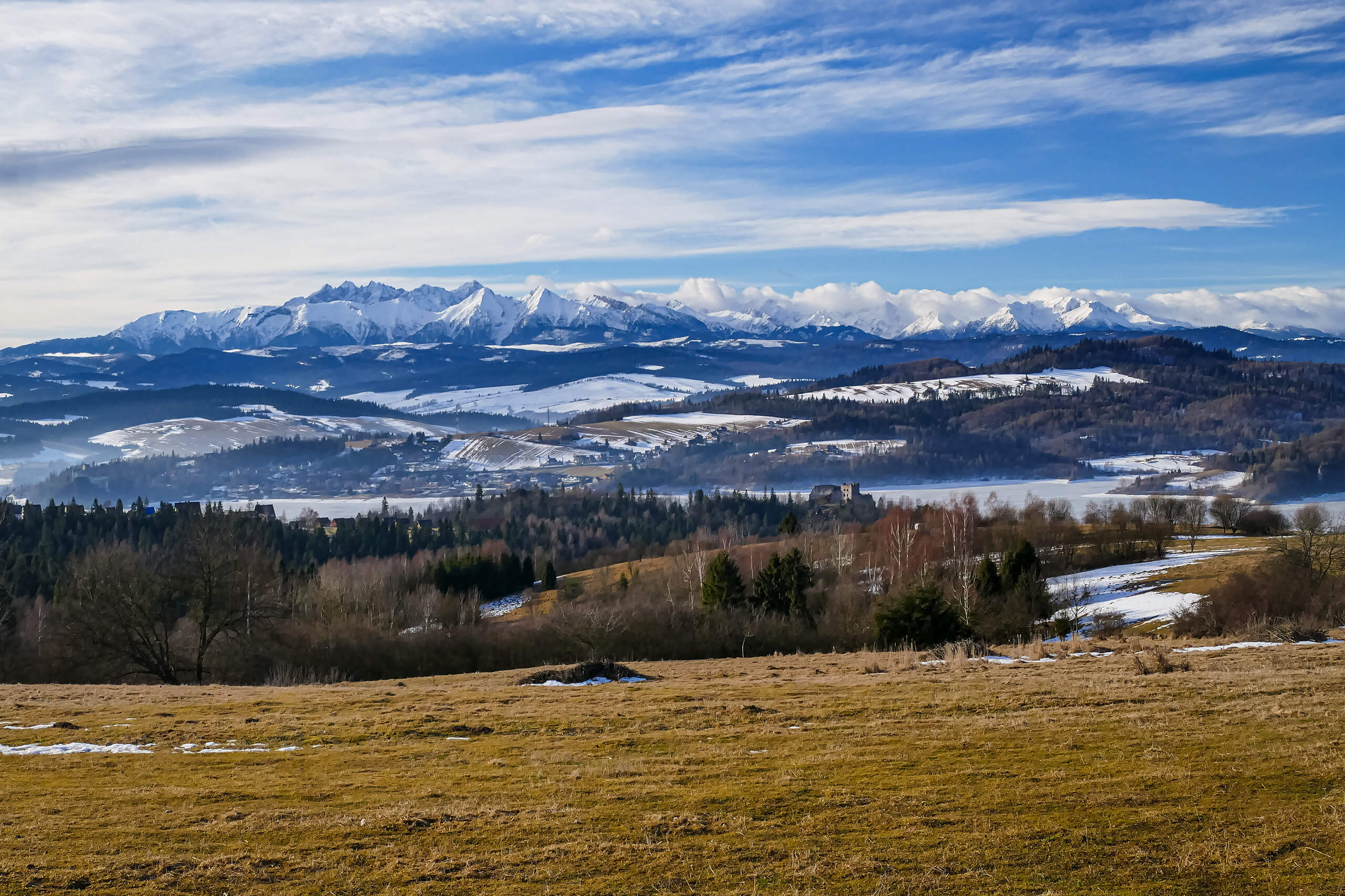 Widok na Tatry z Wielkiego Pola