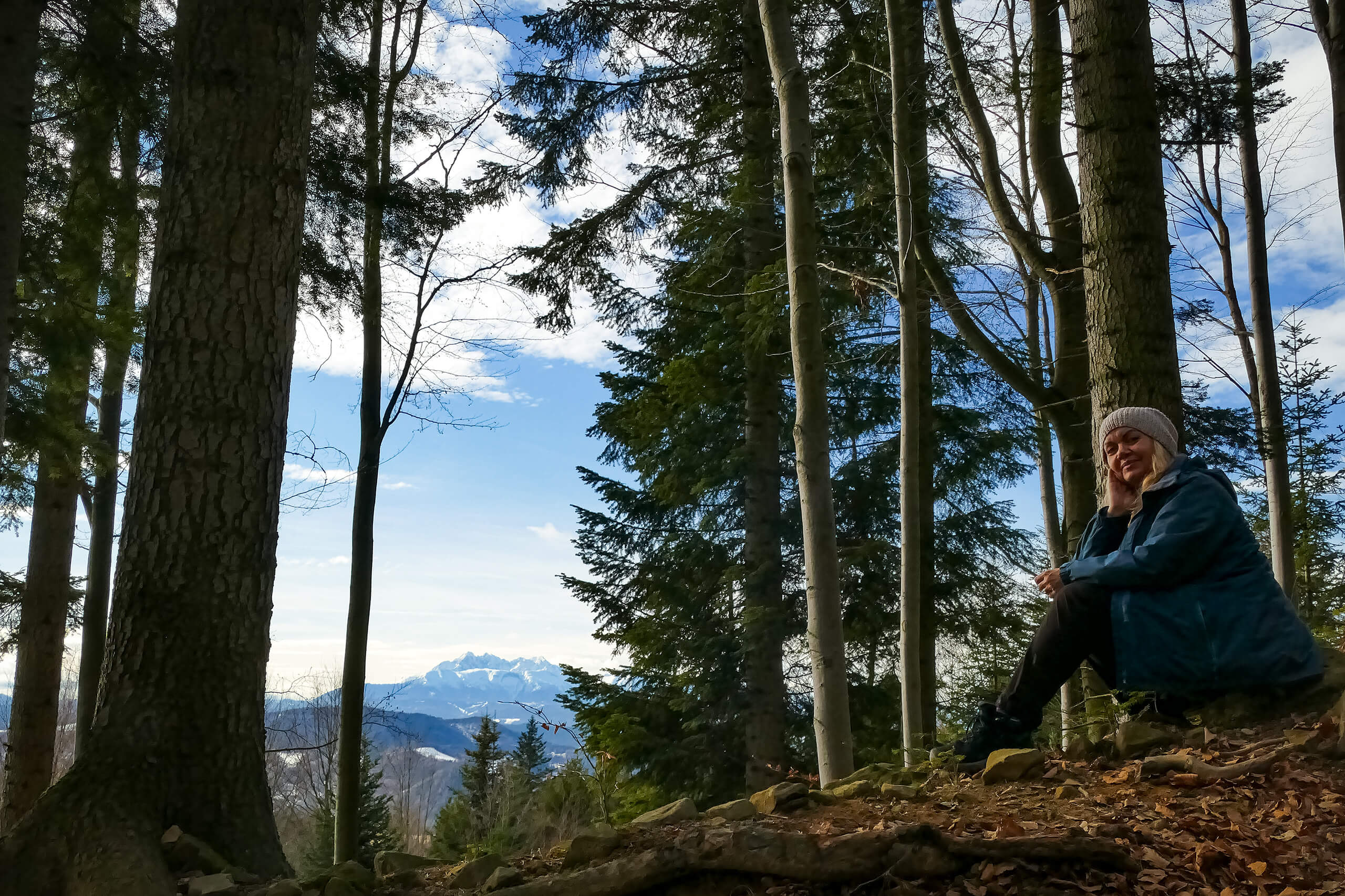 Szlak na Przehybę , widoki na Tatry